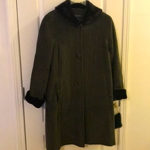 EUC-Jones New York Faux Suede Fur Lined Coat